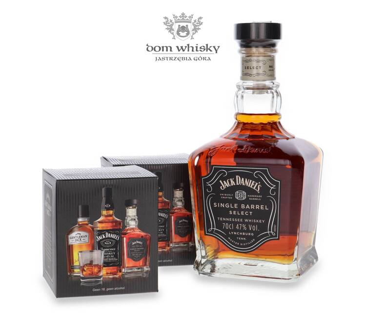 Jack Daniel's Single Barrel Select + 2 szklanki / 47% / 0,7l