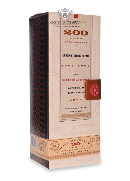 Jim Beam 200th Anniversary Edition 1795-1995 / 47,5%/ 0,75l