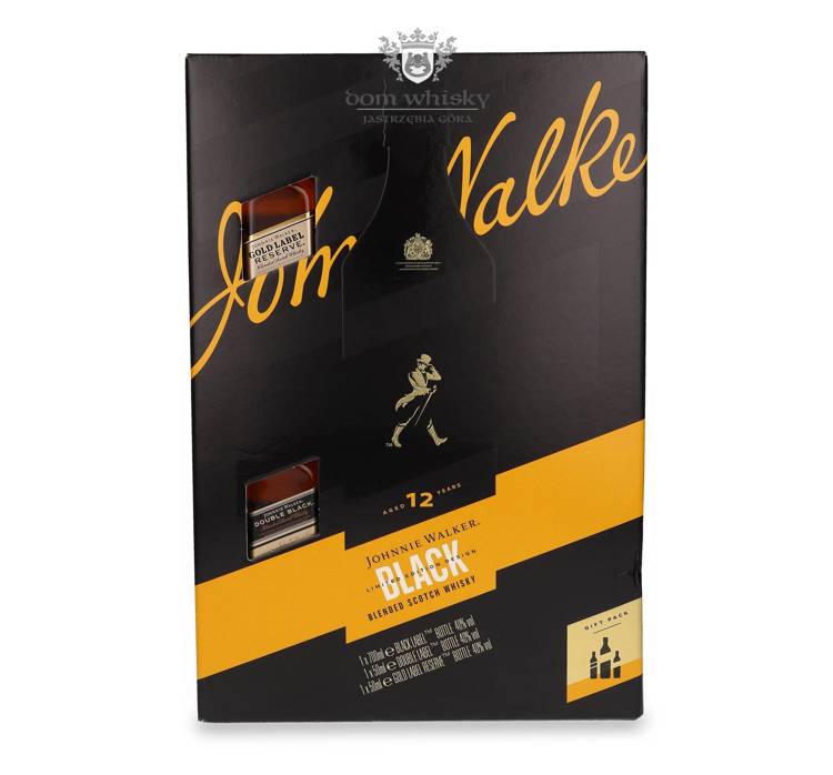 Johnnie Walker Black Label 12-letni + 2 miniaturki / 40% / 0,7l