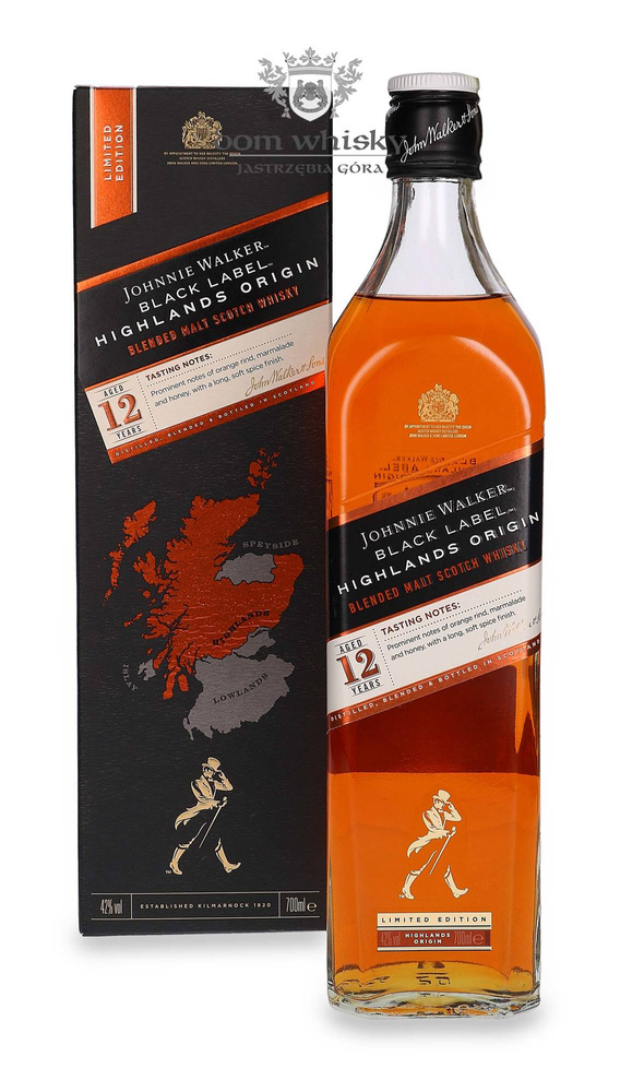 Johnnie Walker Black Label 12-letni Highlands Origin / 42% / 0,7l