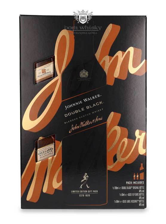 Johnnie Walker Double Black (+ 50ml bottles of JW Gold Label Reserve and JW Ultimate 18) / 40% /0,7l 