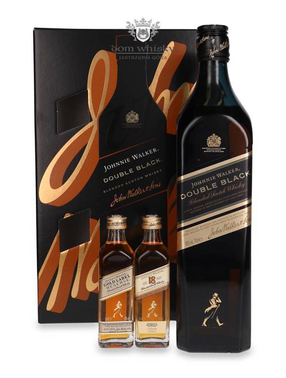 Johnnie Walker Double Black (+ 50ml bottles of JW Gold Label Reserve and JW Ultimate 18) / 40% /0,7l 