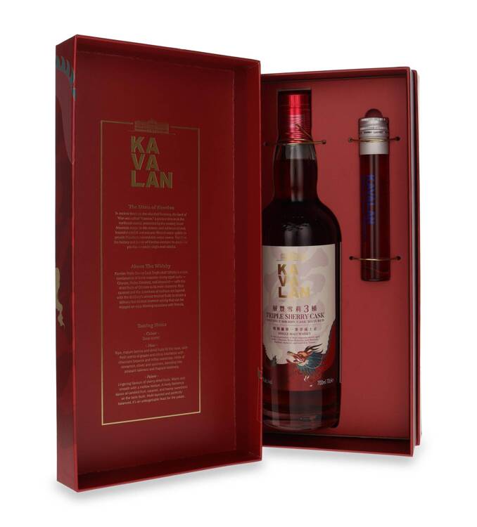 Kavalan Solist Dragon Triple Sherry Cask Cask + miniaturka / 40% / 0,7l