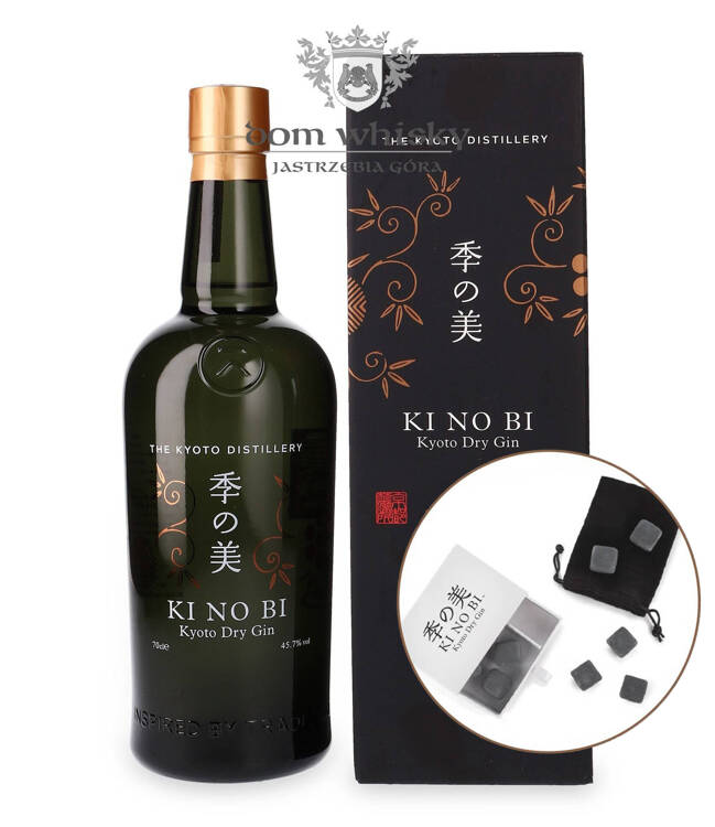 Ki No Bi Kyoto Dry Gin / 45,7% / 0,7l + chłodzące kostki kamienne w prezencie!