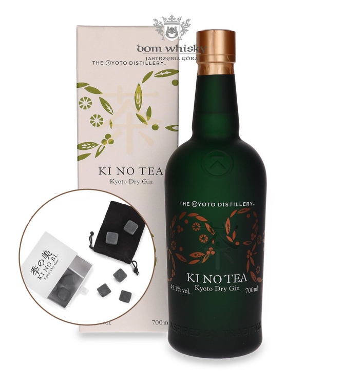 Ki No Tea Kyoto Dry Gin / 45,1% / 0,7l + chłodzące kostki kamienne w prezencie!