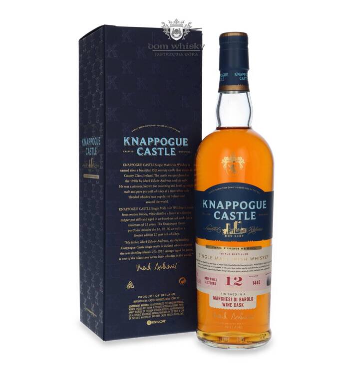 Knappogue Castle 12-letni Finished in Marchesi di Barolo Wine Cask / 46%/ 0,7l		