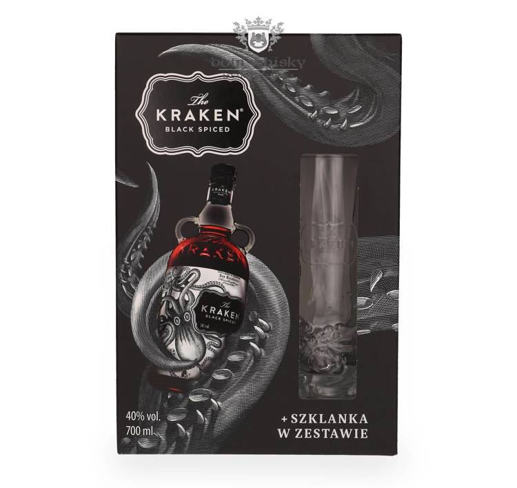 Kraken Spiced Black + szklanka / 40% / 0,7l