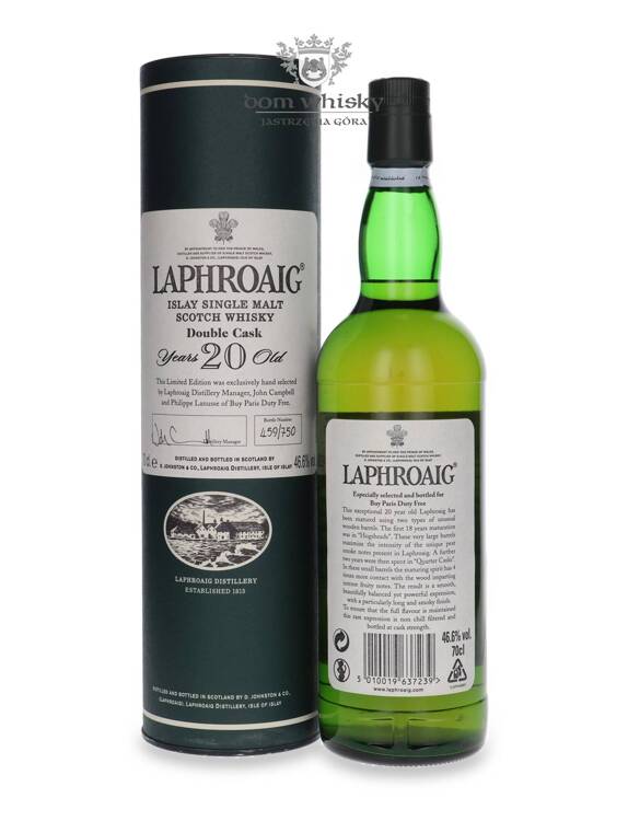 Laphroaig 20-letni Double Cask, Limited Edition / 46,6%/ 0,7l	