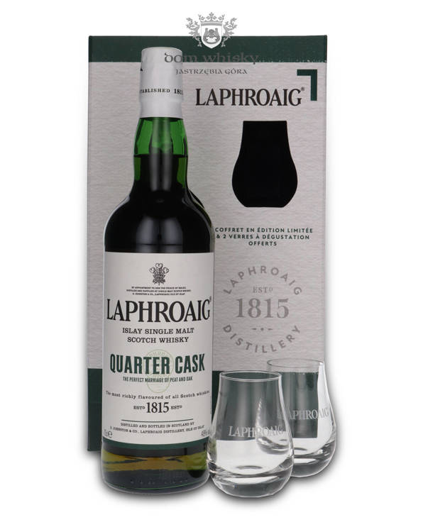 Laphroaig Quarter Cask + 2 szklanki / 48% / 0,7l