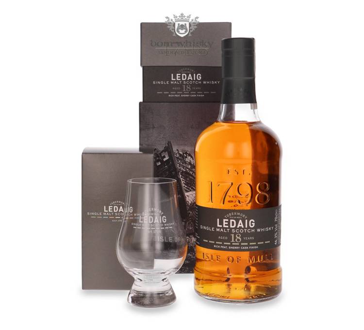 Ledaig 18-letni Sherry Cask Finish / 46,3%/ 0,7l + glencairn