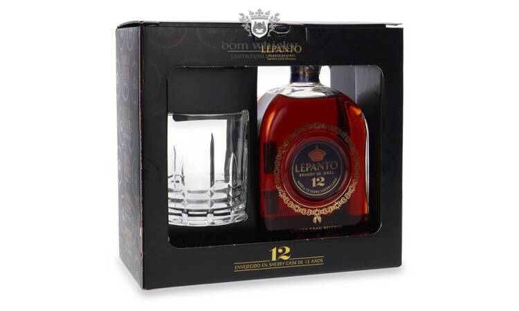 Lepanto 12-letnia Brandy de Jerez Solera Gran Reserva + szklanka / 36% / 0,7l