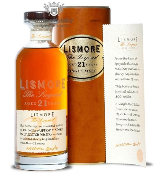 Lismore, The Legend 21-letni / 43%/ 0,7l
