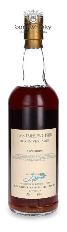 Longmorn 1974 (Bottled 1988) Samaroli 20th Anniversary / 50% / 0,75l	