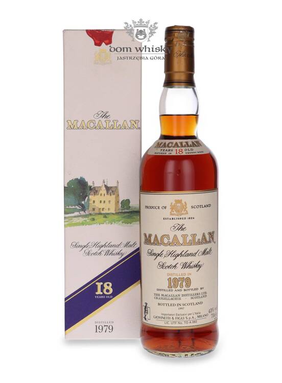 Macallan 18-letni (D.1979, B.1997) Sherry Wood / 43% / 0,7l