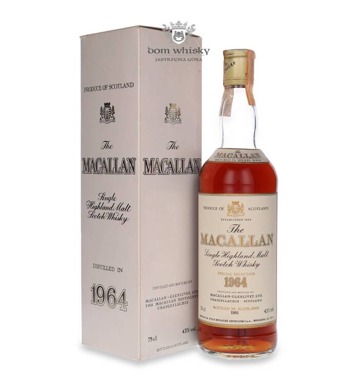 Macallan 1964 (Bottled 1981) Matured in Sherry Wood / 43%/ 0,75l 