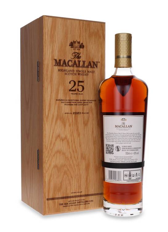 Macallan 25-letni Matured in Sherry Oak (2023 Release) / 43%/ 0,7l                                          