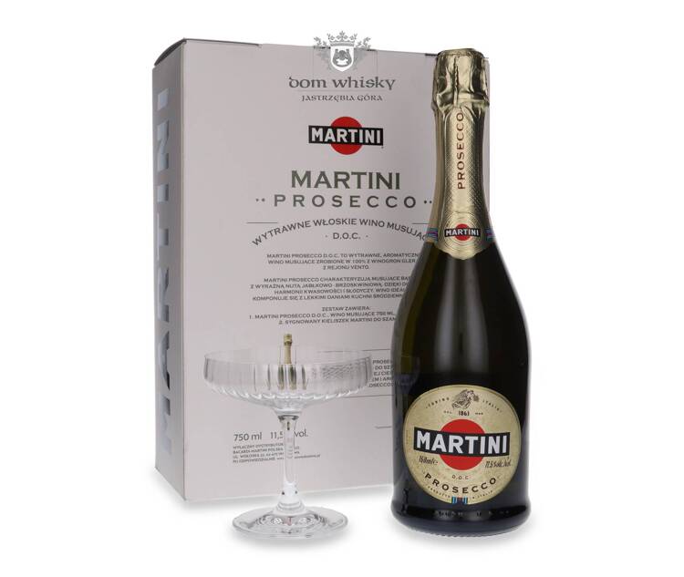 Martini Prosecco D.O.C. / 11,5% /  0,75l + kieliszek