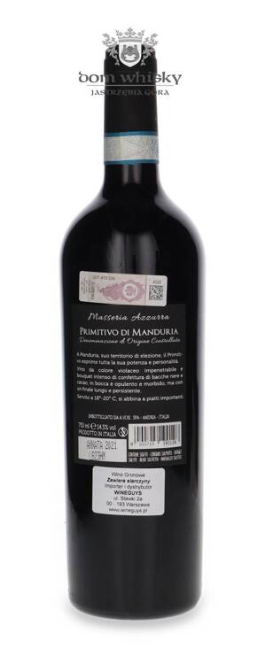 Masseria Azzurra Primitivo di Manduria /14,5%/ 0,75l