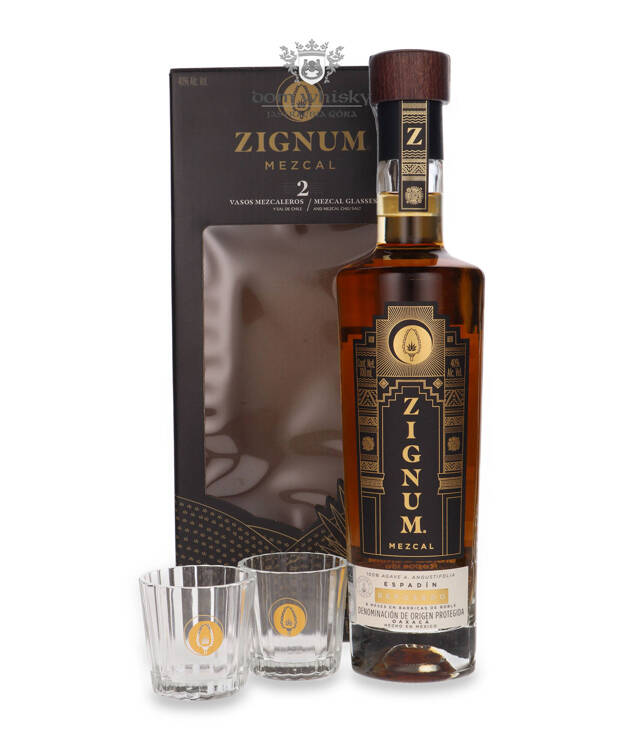 Mezcal Zignum Reposado + 2 kieliszki / 40% / 0,7l