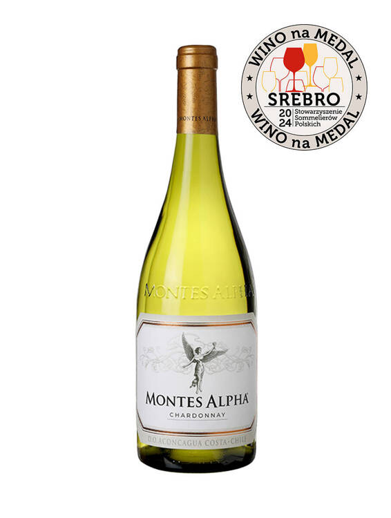 Montes Alpha Chardonnay 2021/ 14% / 0,75l + korkociąg w prezencie!