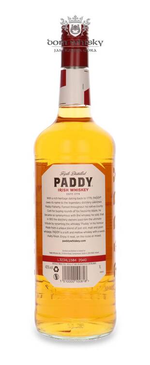 Paddy Irish Whiskey / 40% / 1,0l