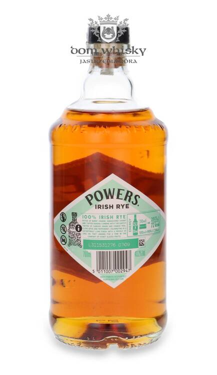 Powers Irish Rye Whiskey / 43,2%/ 0,7l