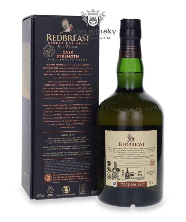 Redbreast 12-letni Single Pot Still Cask Strength / 58,1%/0,7l