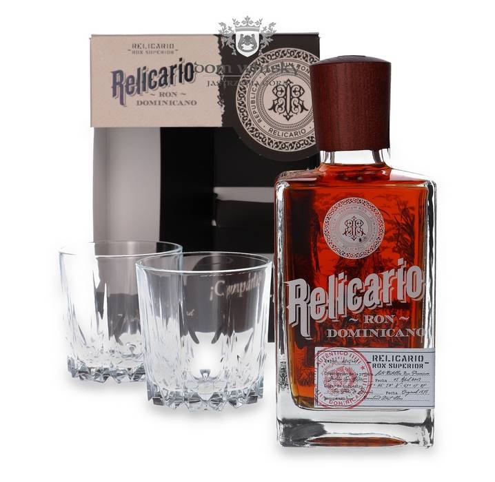 Relicario Ron Superior + 2 szklanki / Dominicana / 40% / 0,7l