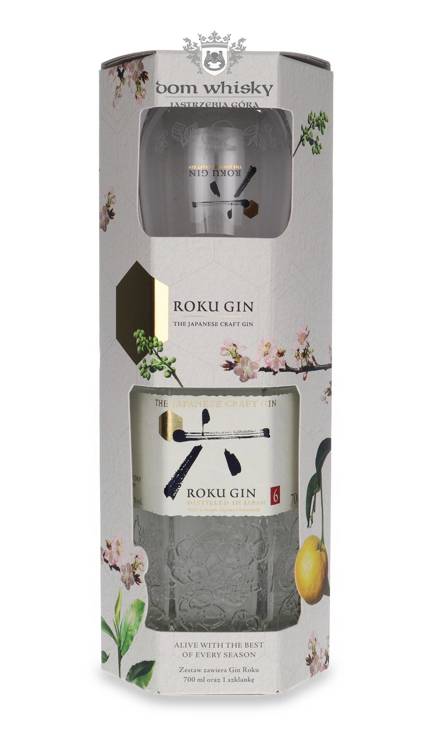 Roku Japanese Craft Gin + szklanka / 43%/ 0,7l 