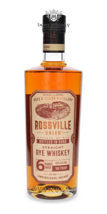 Rossville Union 6-letni Bottled In Bond Straight Rye Whiskey / 50%/ 0,7l