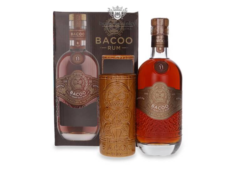 Rum Bacoo 11-letni + Tiki Mug / 40% / 0,7l