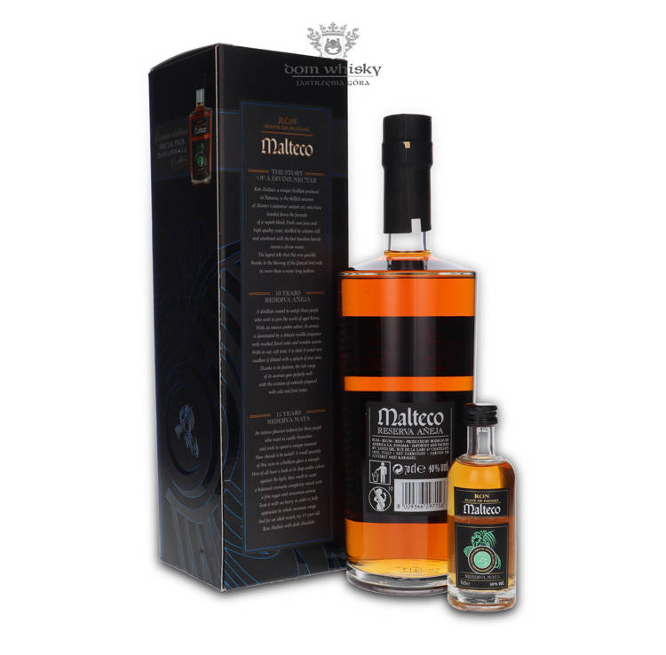 Rum Malteco 10-letni Reserva Aneja Giftset / 40% / 0,7l