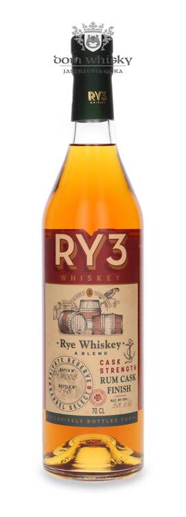 Ry3 Rye Whiskey Cask strength Rum Cask Finish / 58,6%/ 0,7l