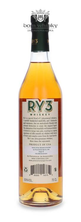 Ry3 Rye Whiskey Rum Cask Finish / 50%/ 0,7l