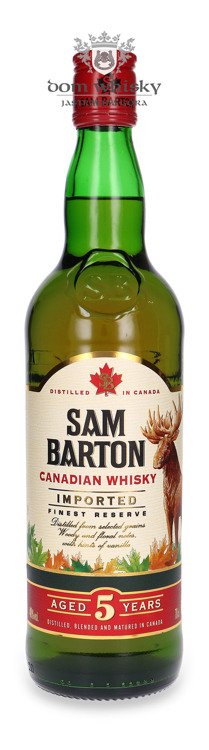 Sam Barton Finest Reserve 5-letnia Canadian Whisky / 40%/ 0,7l