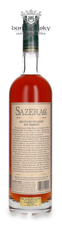 Sazerac Straight Rye 18-letni, (D.1981, B.2000) / 45%/ 0,75l	