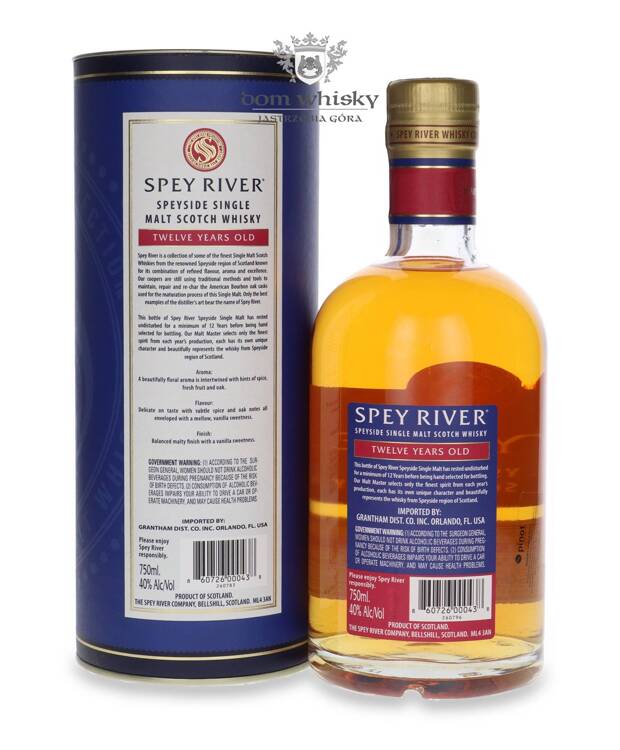 Spey River 12-letni Single Malt  / 40% /0,75l