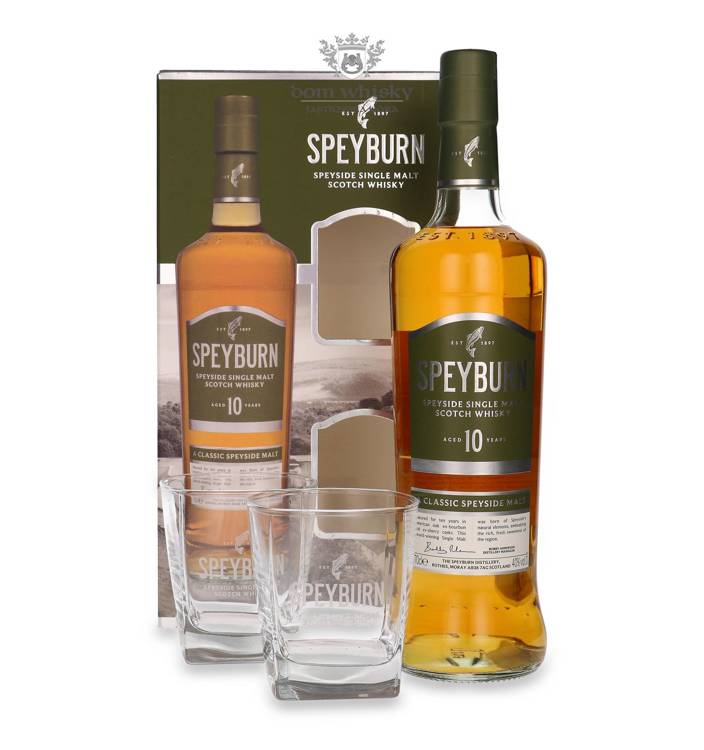 Speyburn 10-letni + 2 szklanki / 40% / 0,7l