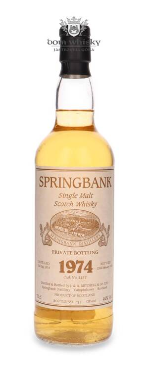 Springbank 1974 (Bottled 2003) Private Bottling Cask 1157, Bottle No. 71 / 46% / 0,7l