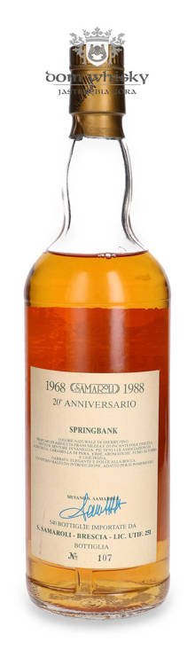 Springbank 1980 (Bottled 1988) Samaroli 20th Anniversary / 50% / 0,75l