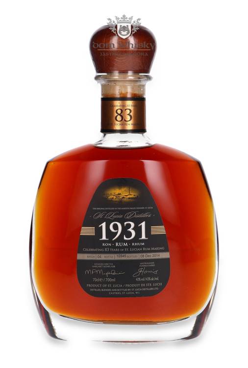 St Lucia 1931 Rum, 83rd Anniversary, Fourth Edition /bez opakowania / 43% / 0,7l