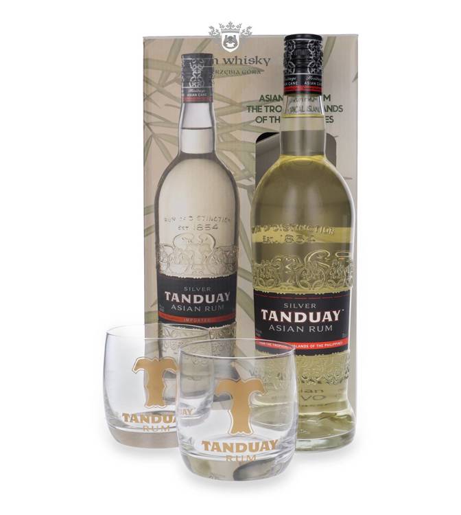 Tanduay Silver Asian Rum + 2 szklanki / 40% / 0,7l 