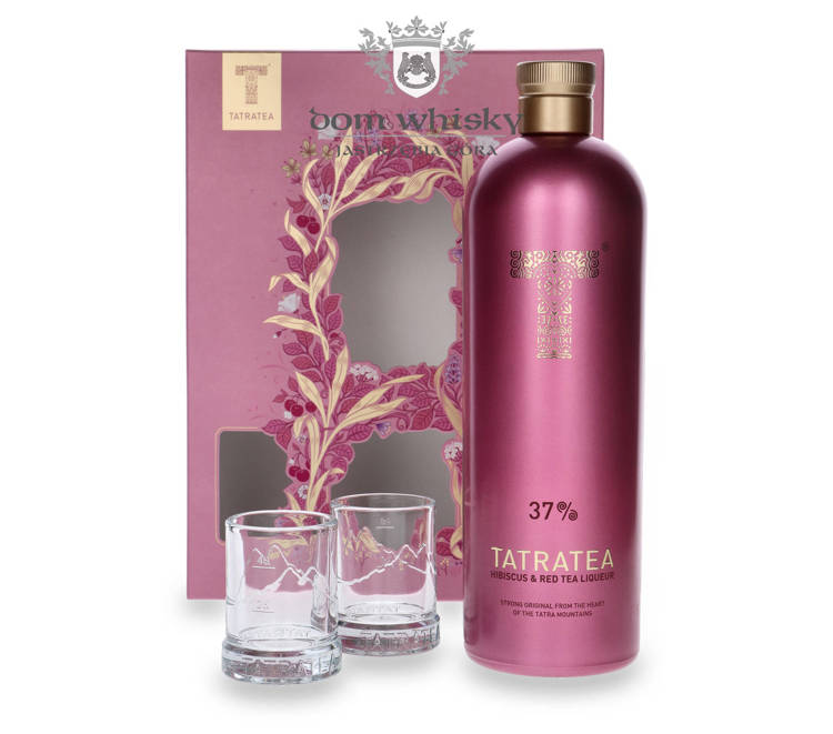 Tatratea Hibiscus & Red Tea Liqueur + 2 kieliszki / 37% / 0,7l