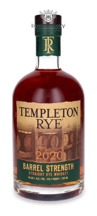 Templeton Barrel Strength Straight Rye Whiskey (2020 Release) / 56,55% / 0,7l 