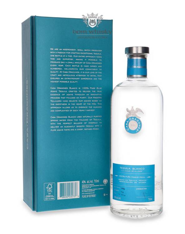 Tequila Casa Dragones Blanco 100% Agave Azul / 40% / 0,75l