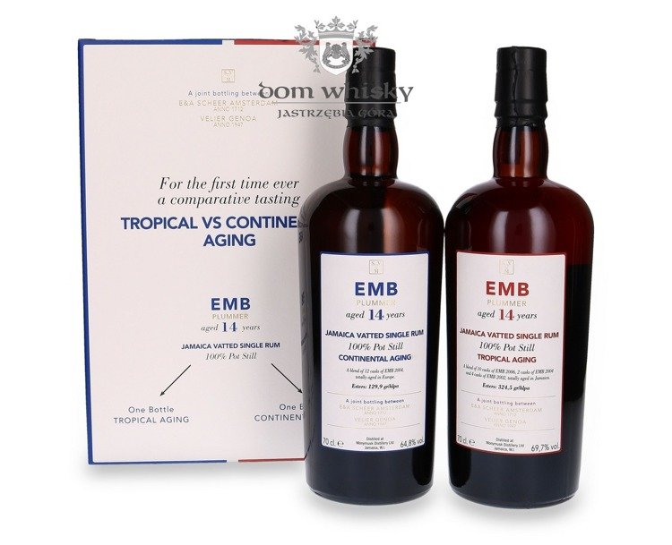 Velier SVM 14-letni EMB Tropical VS,Continental Aging Rum Zestaw / 67,2% / 1,4l