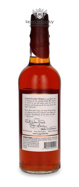 Wasmund’s Copper Fox Rye Aged 18 Months /45%/ 0,75l