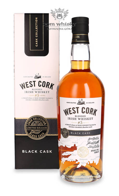 West Cork Blended Irish Whiskey Black Cask / karton / 40% / 0,7l