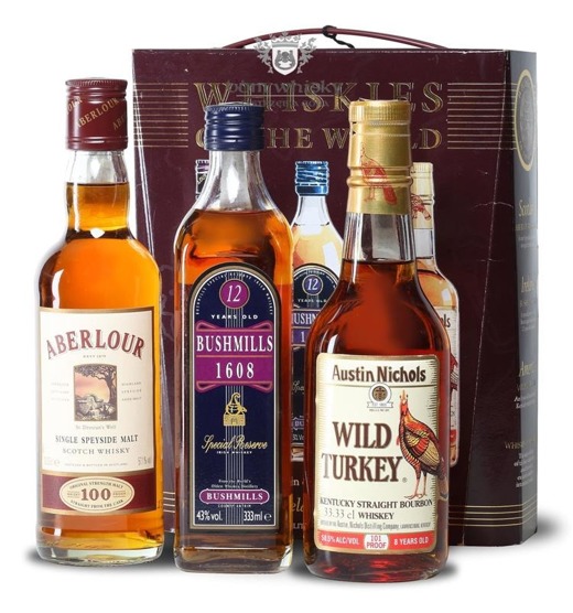 Whiskies of the World: Aberlour, Bushmills, Wild Turkey / 3 x 0,33l