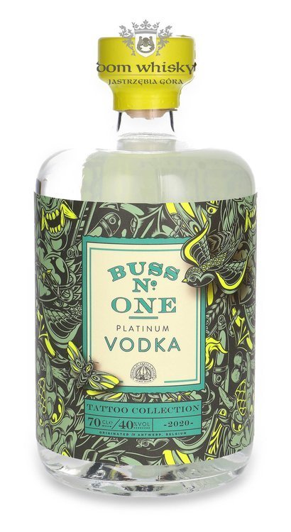 Wódka Buss Nº One Platinum Vodka, Tattoo Collection /40%/ 0,7l	